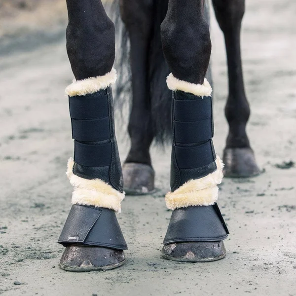Horze Signature Bell Boots - L - Black