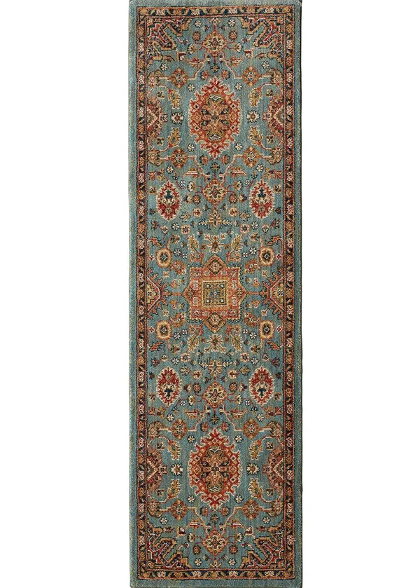 Karastan Spice Market Deir Aquamarine 8& x 11& Area Rug