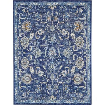 Bungalow Rose Chattahoochee Bohemian Navy Blue Area Rug