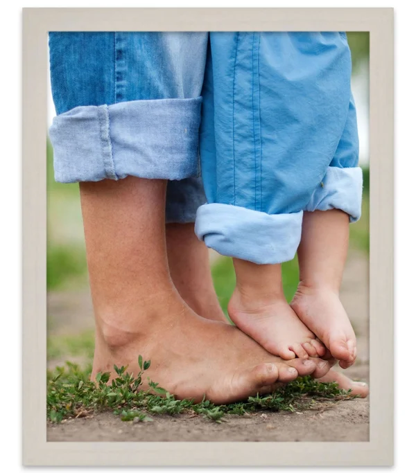 CustomPictureFrames.com 19x58 White Wash Wood Picture Frame - with Acrylic Front and Foam Board Backing