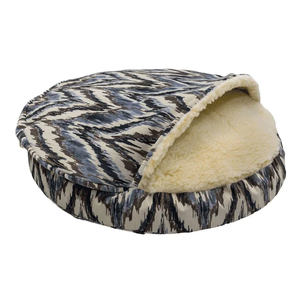 Snoozer Show Dog Collection Small Luxury Cozy Cave Bed, Tempest Indigo
