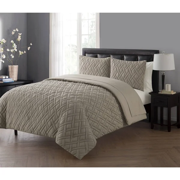 VCNY Home Lattice Embossed Bed in A Bag - Navy - Twin