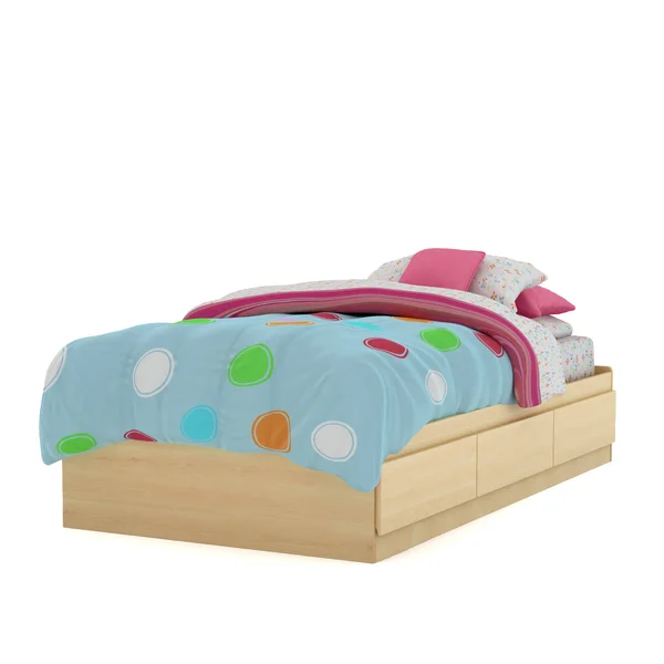 Libra Mate&s Bed with 3 Drawers South Shore - Twin, Natural Maple