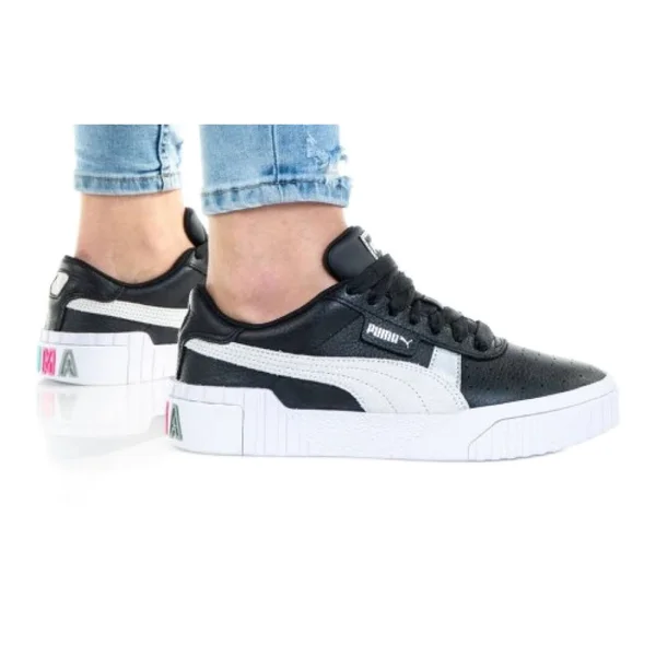 Puma Cali Varsity Shoes White Black Women - 38.5