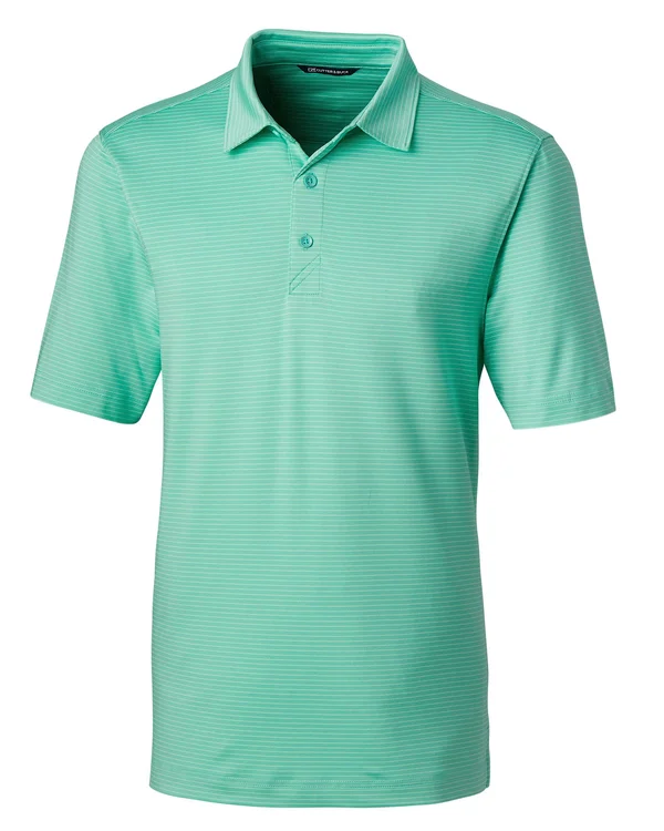 Cutter & Buck Men's Forge Polo Pencil Stripe - MCK00144 Fresh Mint