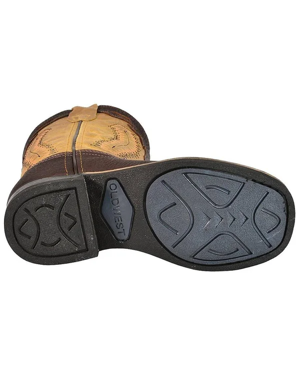 Old West Boys& Thunder Olive Cowboy Boots