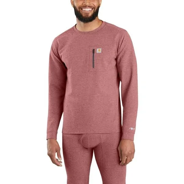 Carhartt Base Force Heavyweight Crew - Brick Red, 3XL Tall