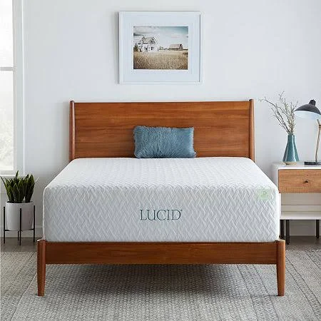 Dream Collection by Lucid 14x22 Plush Memory Foam Full Mattress White