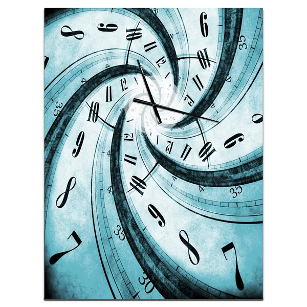 Designart 'Time Vortex Spiral' Oversized Contemporary Wall Clock - 24 in. Wide x 48 in. High