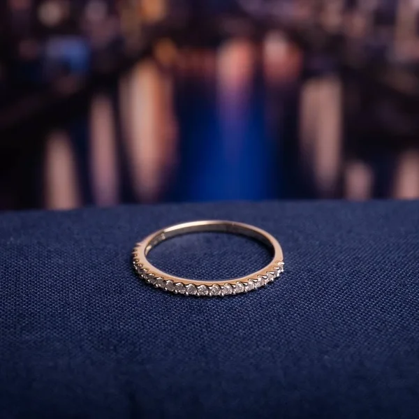 Miadora 10K Yellow Gold 1/5ct TDW Diamond Stackable Wedding Band (Size: 9) - Women's, White