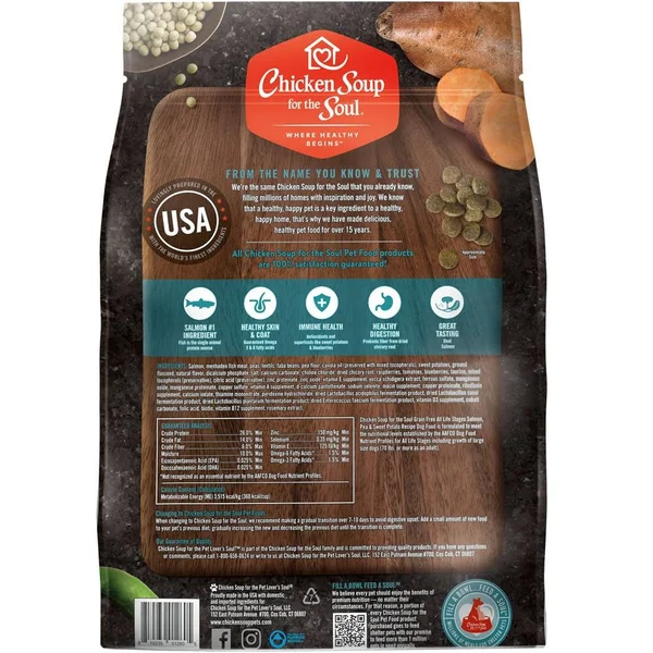 Chicken Soup for The Soul Grain Free Salmon Sweet Potato Dry Dog Food - 25 lb