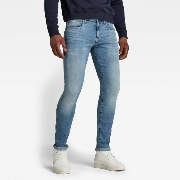 G-Star Raw Men Revend Skinny Jeans Medium Blue Size 30-36