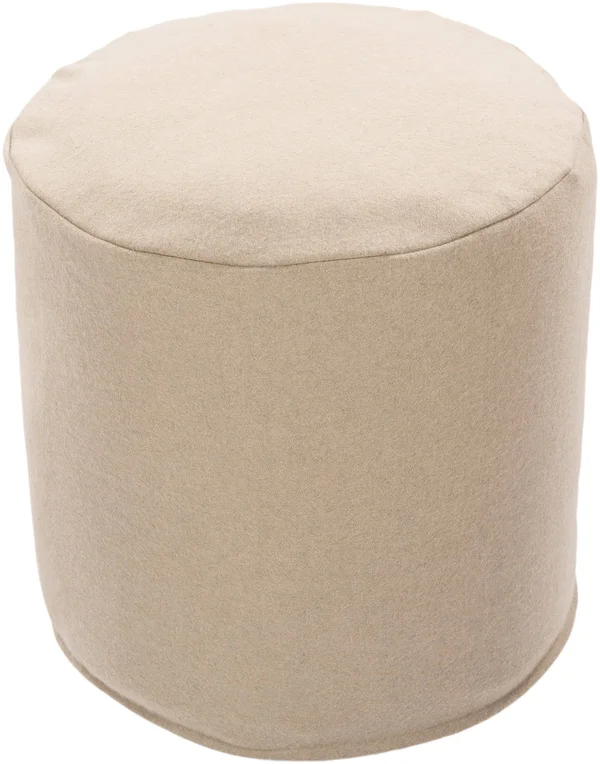 Surya Shane Taupe Pouf
