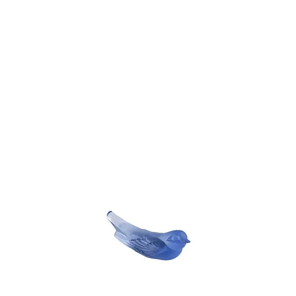 Lalique Crystal Sapphire Blue Swallow Knife-Rest Sculpture #10645500