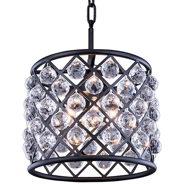 Elegant Lighting-1206D14MB/RC-Madison - 14 inch 4 Light Pendant Matte