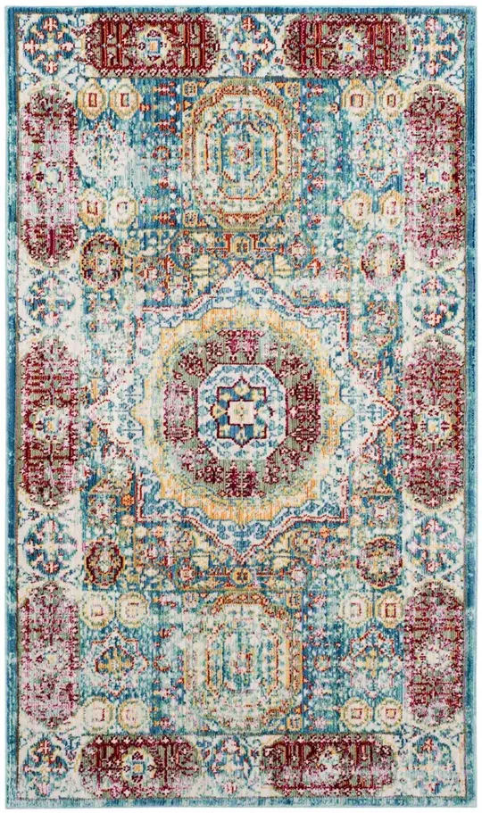 Safavieh Valencia Blue/Multi 3 ft. x 5 ft. Area Rug