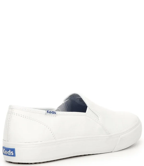 Keds Women's Double Decker Slip-On, Size: 9.5, White Leather