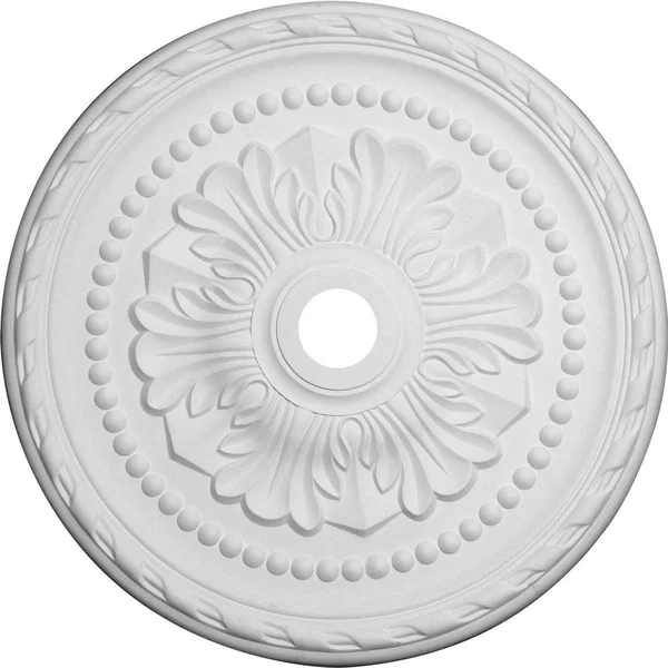 31 1/2x22OD x 3 5/8x22ID x 1 3/4x22P Palmetto Ceiling Medallion (Fits Canopies Up to 7 5/8x22) - Hand-Painted Burnished Mahogany