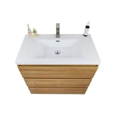 Chantell 35x22 Single Bathroom Vanity Set Base Finish: Natural Oak