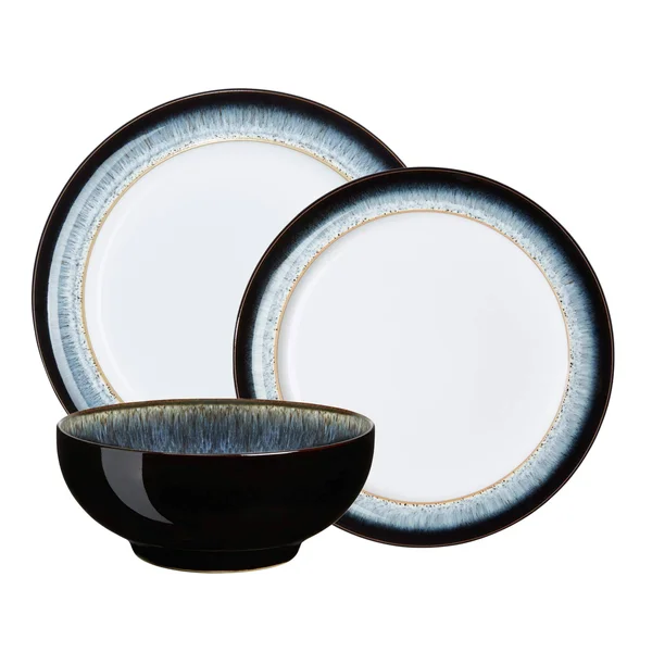 Denby Halo 12 Piece Dinnerware Set, Service for 4 - Black