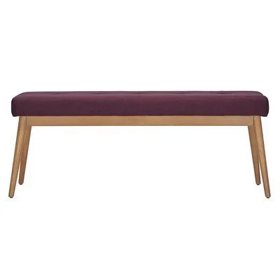 Blaisdell Upholstered Bench Mercury Row Upholstery: Tawny Port