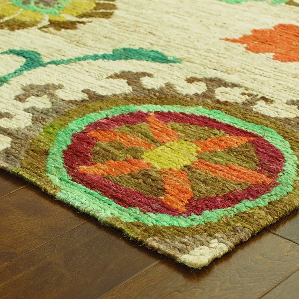 Tommy Bahama Valencia 57710 Beige/ Multi Area Rug - 3&6x22 x 5&6x22