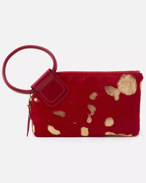 Hobo: Sable Wristlet in Gold Leaf Cow Hide