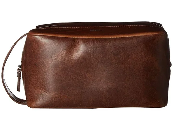 Shinola Navigator Zip Travel Kit Med Brown