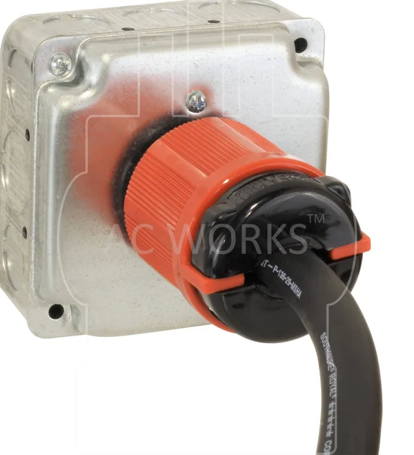 AC Works NEMA L6-30 Rubber SOOW 10/3 Extension Cord (25ft)