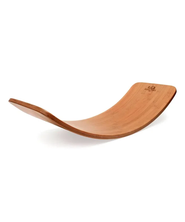 Kinderfeets Original Kinderboard Versatile Waldorf Wood Balance Board, Bamboo, Pink