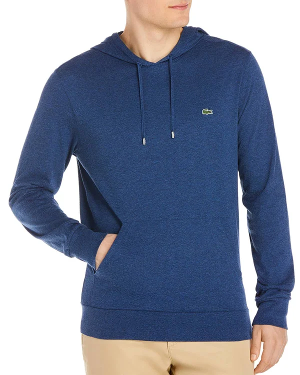 Lacoste Men's Long Sleeve Hooded Jersey Cotton T-Shirt Hoodie