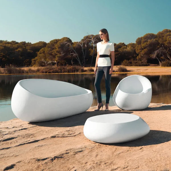 Stone Plastic Coffee Table Vondom Black