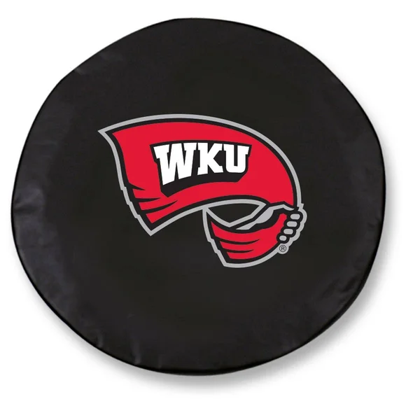 Western Kentucky Hilltoppers Black Vinyl Fitted Car Tire Cover (29x22 x 8x22)