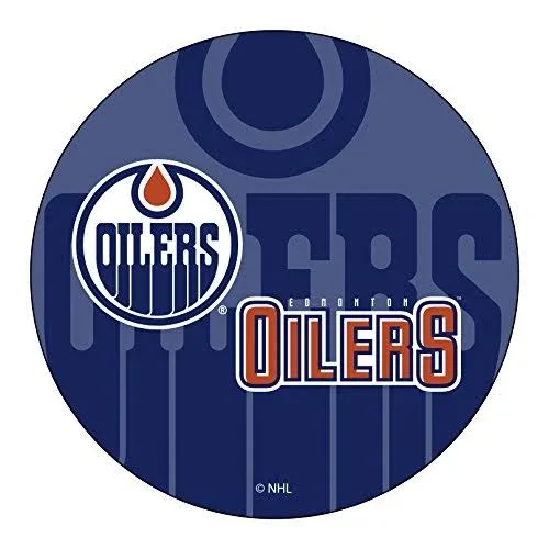 NHL Swivel Bar Stool with Back - Watermark - Edmonton Oilers