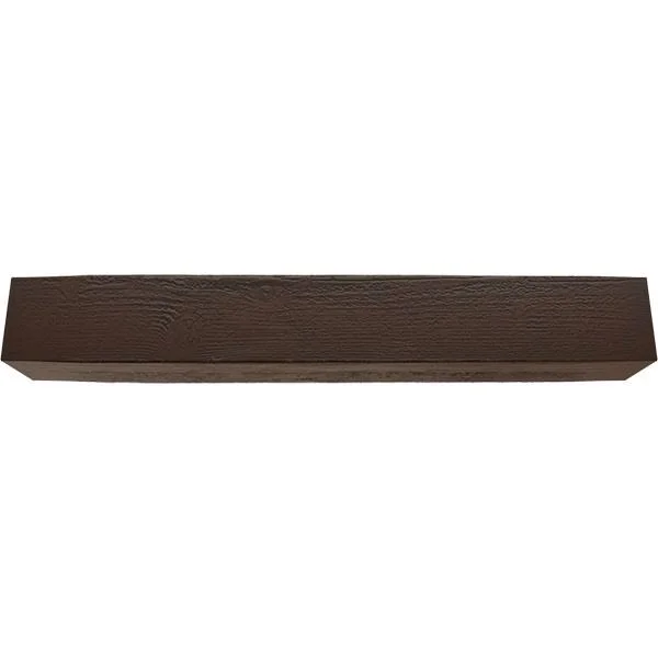 Ekena Millwork MANURS08X10X60ZH 8x22H x 10x22D x 60x22W Rough Sawn Faux Wood Fireplace Mantel, Premium Hickory