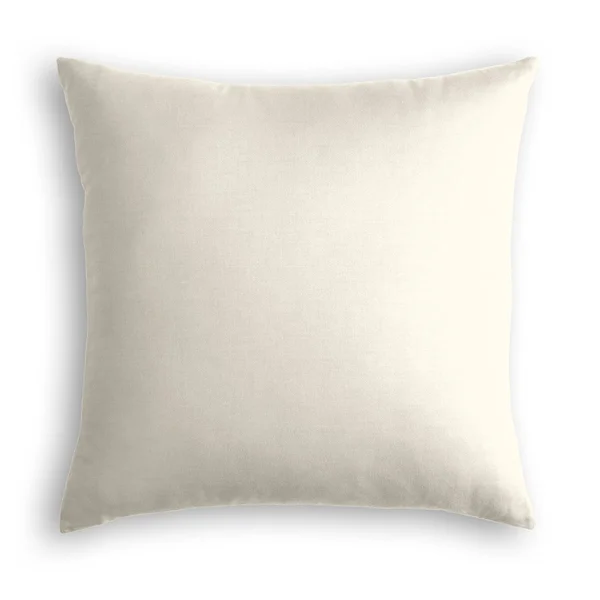Off White Linen Throw Pillow Cover - 26 x 26 - Ivory