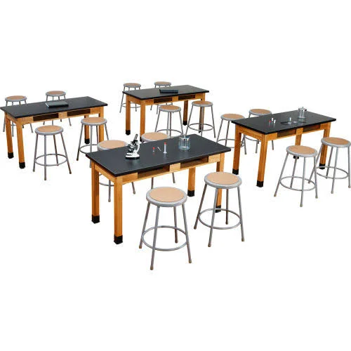 National Public Seating Science Lab Table 24x22W x 48x22D x 30x22H (SLT1-2448HB)