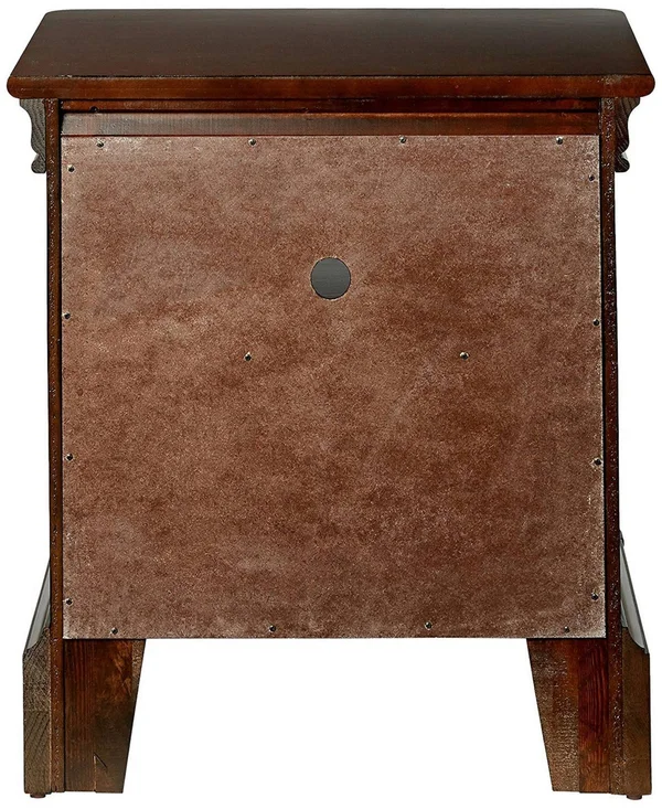 My Home Furnishings Neopolitan Merlot 2 Drawer Nightstand