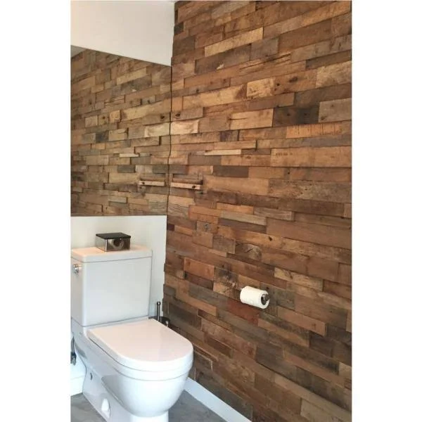 The Vintage Wood Floor Company 1 in. x 39.5 in. x 11.5 in. Reclaimed Natural American Barn Wood Wall PANEL, Brown