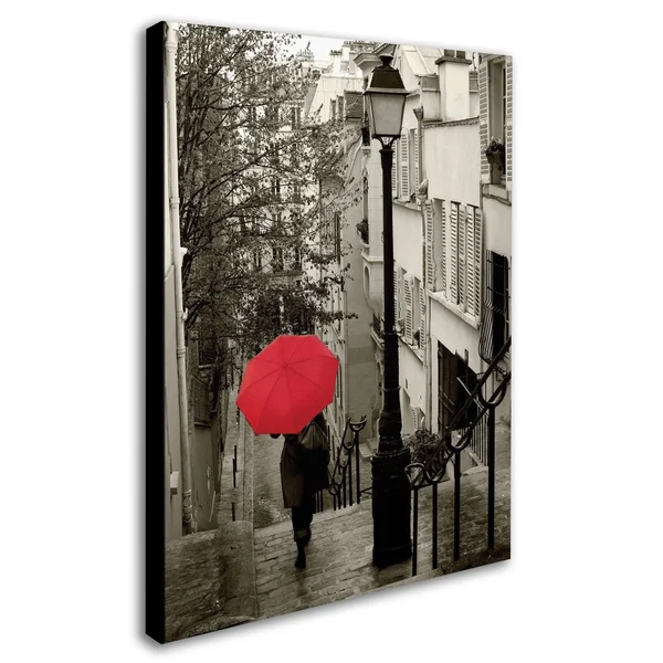 Trademark Fine Art Sue Schlabach &Paris Stroll II& Canvas Art, 35 x 47