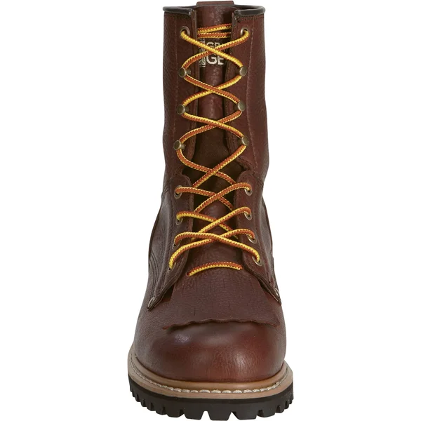Gravel Gear Men's 8inch Logger Work Boots - Brown - Size 9 Wide