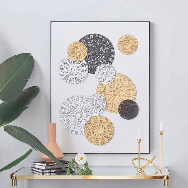 Chelsea Grove White Canvas Contemporary Wall Art