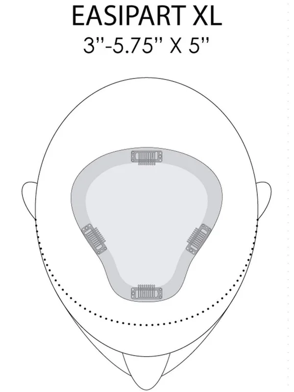 Jon Renau Hair Toppers - EasiPart XL 8x22