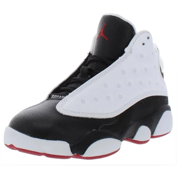 Preschool White/Red Air Jordan 13 Retro Shoe