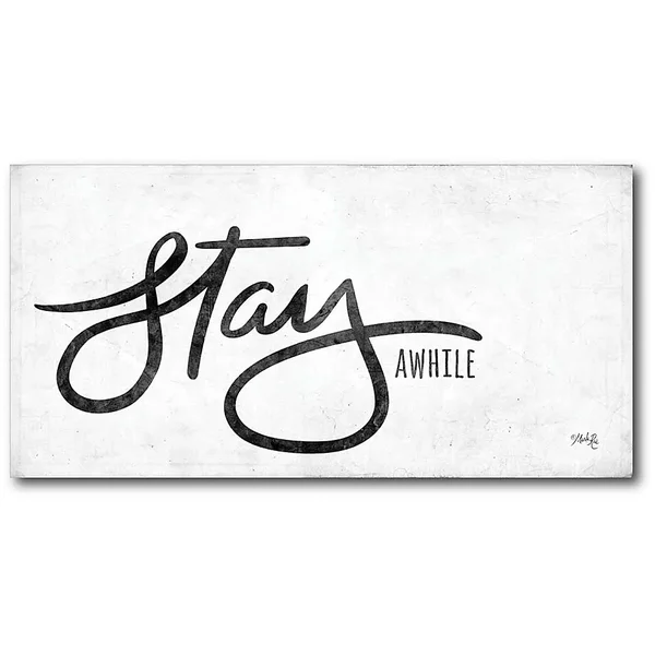 Courtside Market Stay A While Gallery Canvas Wall Art, 12x24