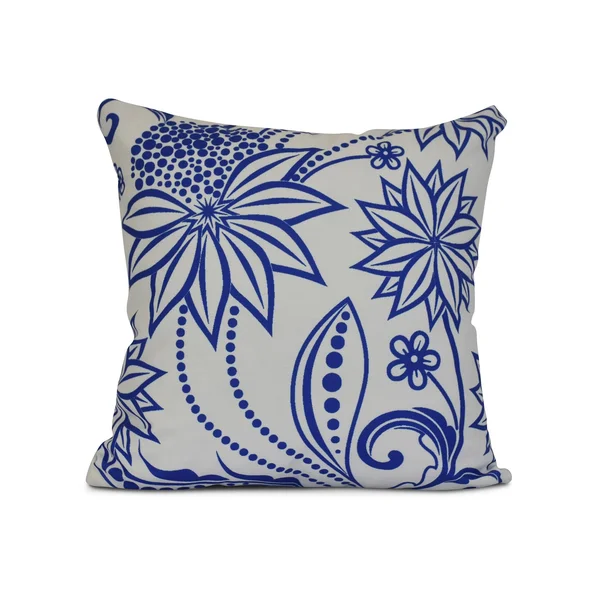 Simply Daisy, Ella, Floral Print Pillow, Size: 20 inch x 20 inch, Blue
