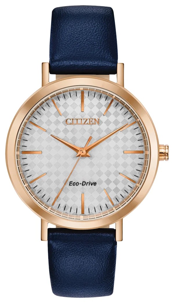 Citizen Women's Drive Goldtone Stainless Steel & Leather-Strap Watch - Blue