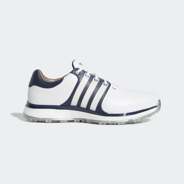 Adidas Men's Tour360 XT Spikeless Golf Shoes Size 9, White/Collegiate Navy/Gold Metallic