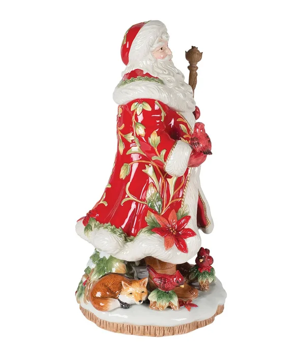 Fitz and Floyd Cardinal Christmas Santa Figurine