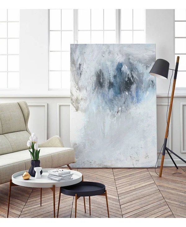 CLICART 22 in. x 28 in. Winter Wonderland II by Pi Studio Wall Art, White/ Blue
